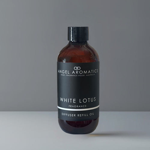 Reed Diffuser Refill 200ml - White Lotus-reed diffuser refill-Angel Aromatics