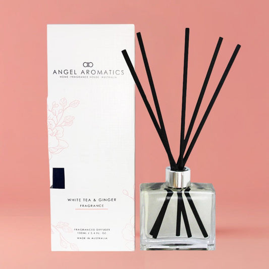 Reed Diffuser - White Tea & Ginger-reed diffuser-Angel Aromatics