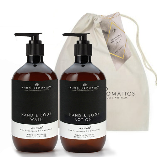 Hand and Body Wash + Lotion 2 x 500ml - Annan Gift Set-Hand and Body Gift Set-Angel Aromatics
