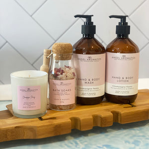 Bath Time Ritual Bundle - Champagne Peony-Bath soaks-Angel Aromatics