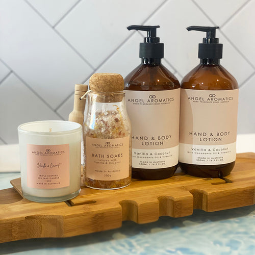 Bath Time Ritual Bundle - Vanilla and Coconut-Bath soaks-Angel Aromatics