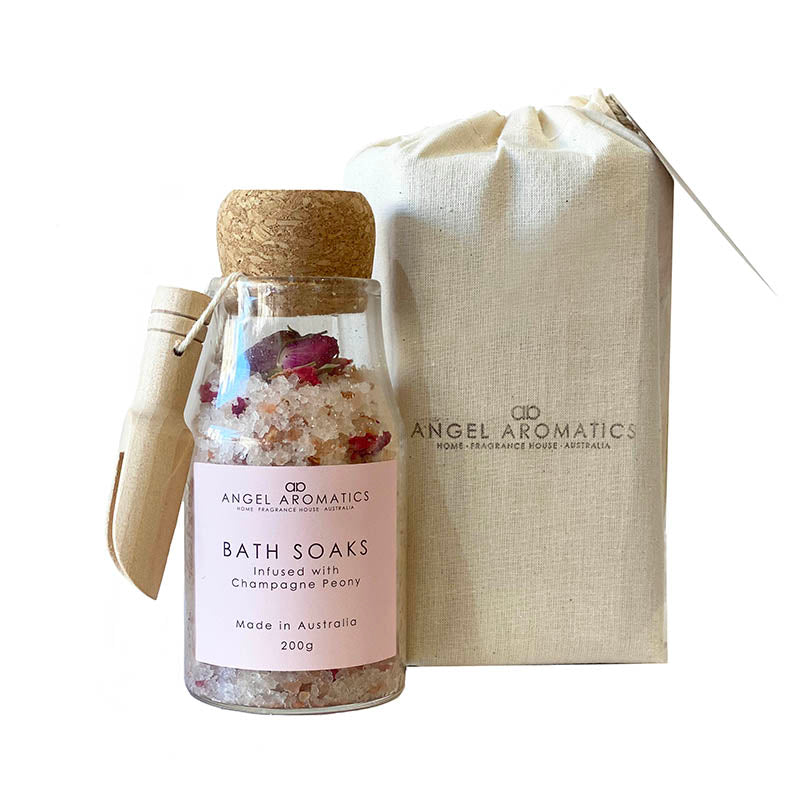 Bath and Body Set - Champagne Peony-Bath soaks-Angel Aromatics
