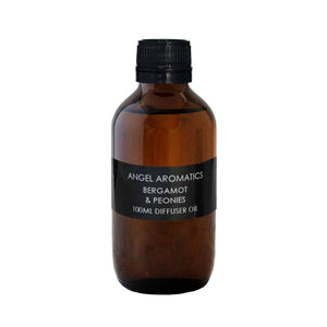 Bergamot & Peonies 100ml Diffuser Oil-Oil Diffuser-Angel Aromatics