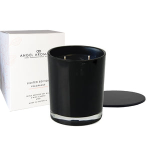 Black Wax Candle 300g-Scented candles-Angel Aromatics