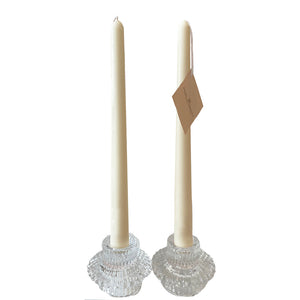 Cream Twin Set Taper Candles-Taper Candles-Angel Aromatics
