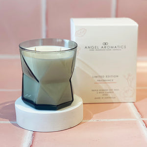 Geometric Grey Whisky Glass 250g-Scented candles-Angel Aromatics