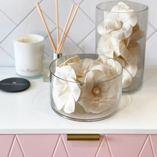 Balsa Wood Flowers Ivory Kayla-Angel Aromatics