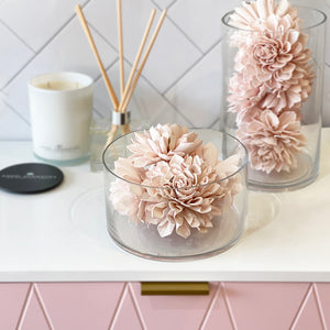 Balsa Wood Pink Dahlia-Flowers-Angel Aromatics