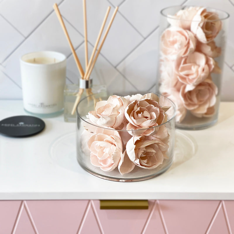 Balsa Wood Pink Peony OUT OF STOCK-Flowers-Angel Aromatics