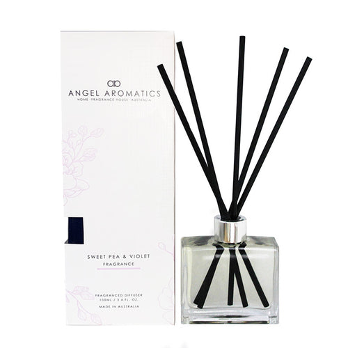 Reed Diffuser - Sweet Pea and Violet-reed diffuser-Angel Aromatics