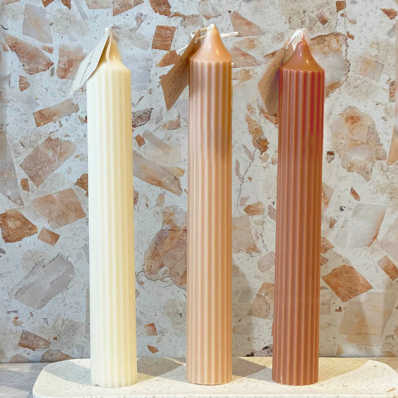 Taper Sculpture Candles Tall-Taper Pillar Candles-Angel Aromatics