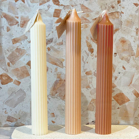 Taper Sculpture Candles Tall-Taper Pillar Candles-Angel Aromatics