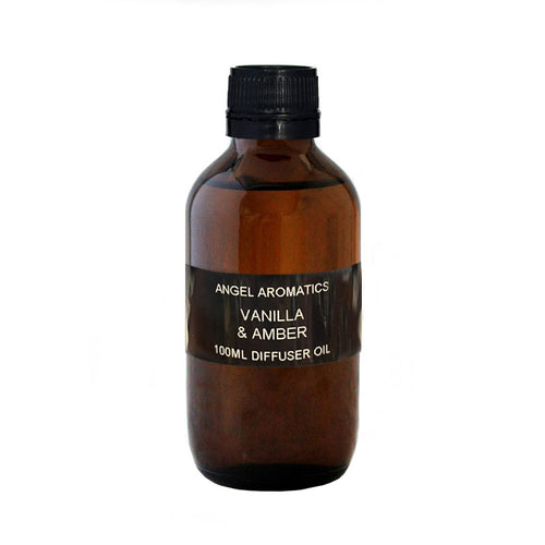 Vanilla and Amber Diffuser Oil 100ml-Diffuser oil-Angel Aromatics