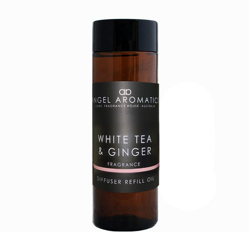 NEW Reed Diffuser Refill 200ml - White Tea & Ginger-reed diffuser refill-Angel Aromatics