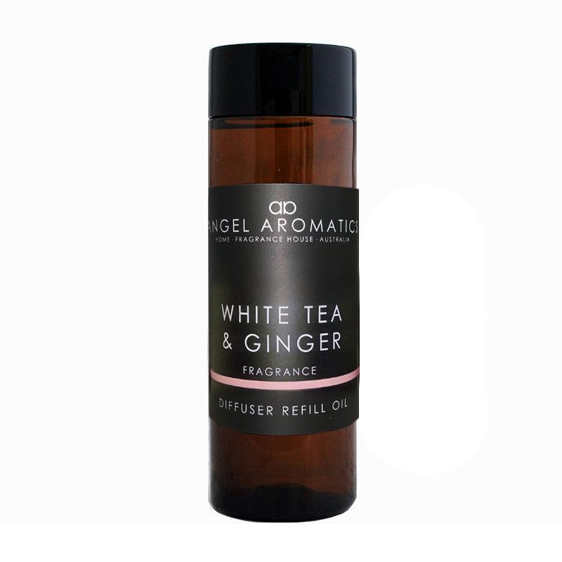 Reed Diffuser Refill 200ml - White Tea & Ginger-reed diffuser refill-Angel Aromatics