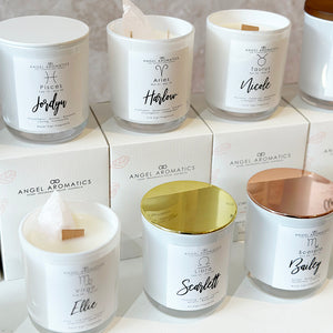 Libra Zodiac Candles 270g-personalised-candles-Angel Aromatics