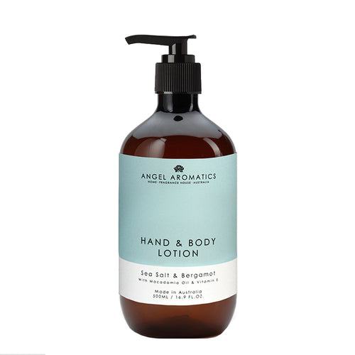 Sea Salt & Bergamot Hand and Body Lotion 500ml-Hand and Body Lotion-Angel Aromatics