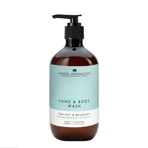 Sea Salt & Bergamot Hand and Body Wash 500ml-Hand and Body Wash-Angel Aromatics