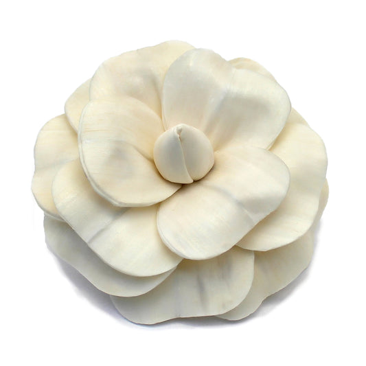 Balsa Wood Flowers Medium Camellia Ivory-Flowers-Angel Aromatics