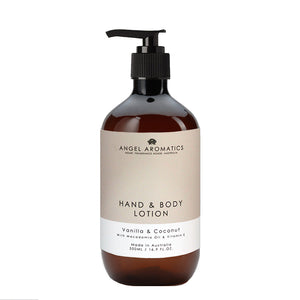 Vanilla and Coconut Hand and Body Lotion 500ml-Hand and Body Lotion-Angel Aromatics